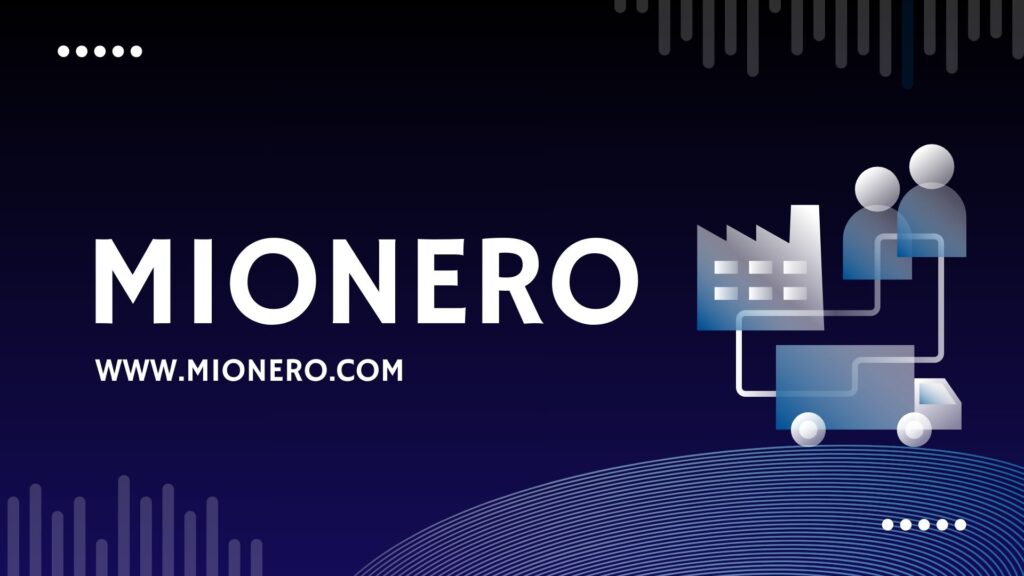 Mionero business publication brand logo with industrial and supply chain management iconography